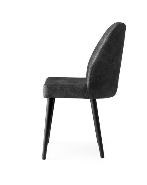 2 Chaises Dallas anthracite - 50x90x49 cm