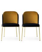 2 Chaises Dore noir/doré - 54x86x55 cm