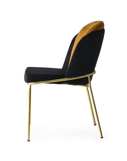 2 Chaises Dore noir/doré - 54x86x55 cm