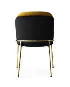 2 Chaises Dore noir/doré - 54x86x55 cm
