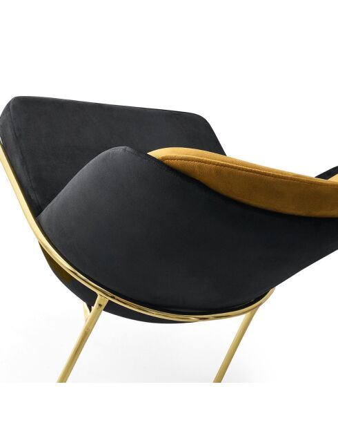 2 Chaises Dore noir/doré - 54x86x55 cm