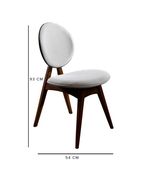 2 sillas Touch marrón/crema - 54x93x55 cm