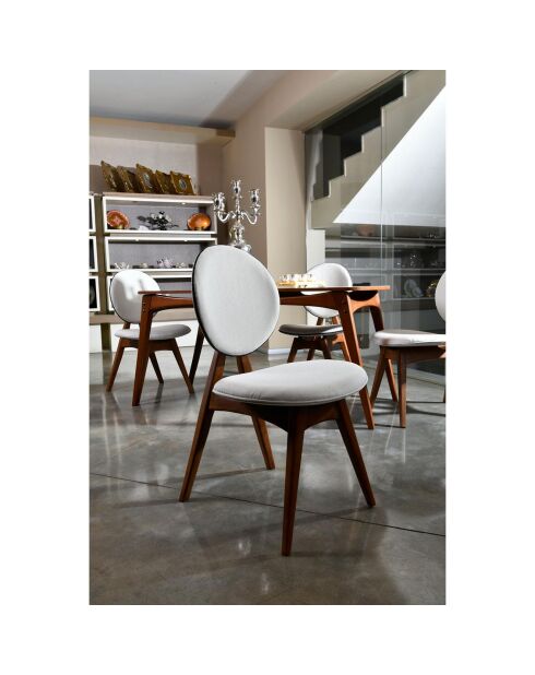 2 sillas Touch marrón/crema - 54x93x55 cm