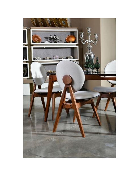 2 sillas Touch marrón/crema - 54x93x55 cm