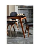 2 chaises touch marron/anthracite - 54x93x55 cm