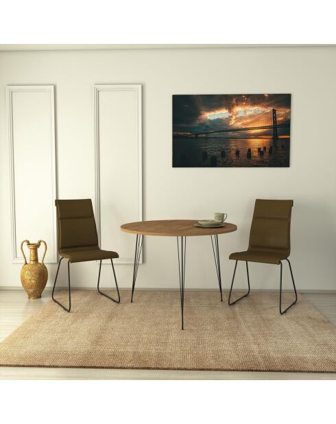 Table Sandalf beige - 90x75x90 cm