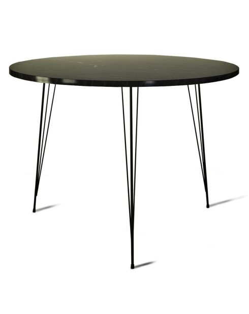 Table sandalf noir/blanc - 90x75x90 cm