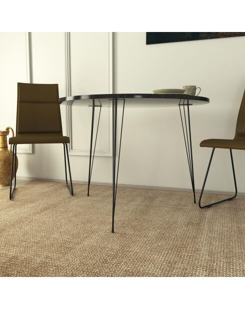 Table sandalf noir/blanc - 90x75x90 cm
