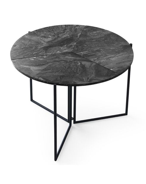 Table de salle à manger yaprak anthracite - 100x72x100 cm