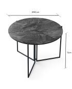 Table de salle à manger yaprak anthracite - 100x72x100 cm