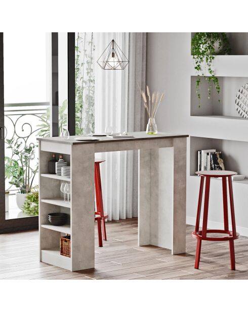 Table de bar ST1 grise - 120x101.8x51.6 cm