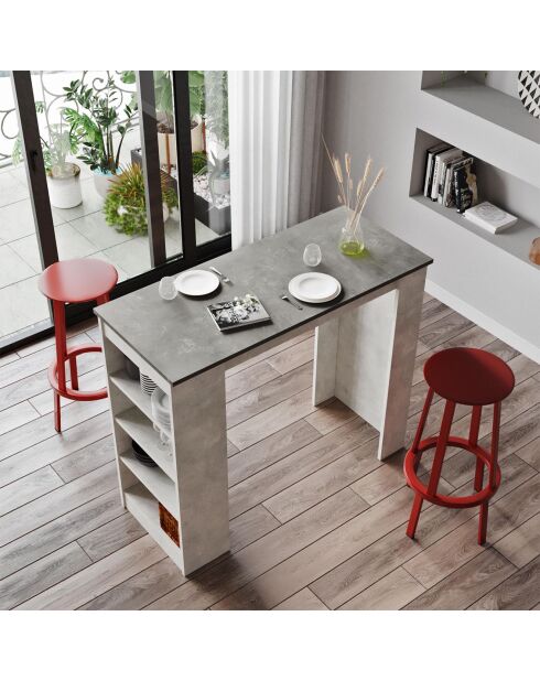 Table de bar ST1 grise - 120x101.8x51.6 cm