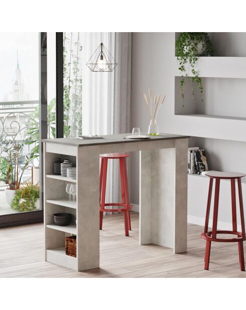 Table de bar ST1 grise - 120x101.8x51.6 cm