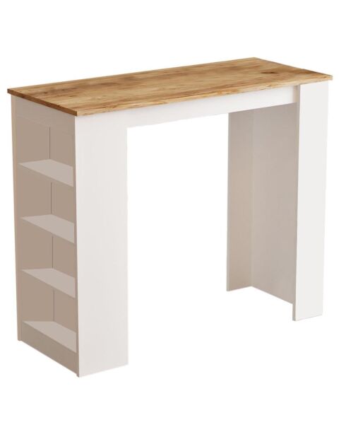 Bartafel st1 beige/wit - 120x101,8x51,6 cm