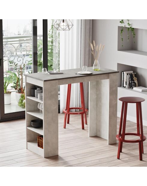 Table de bar ST1 grise - 120x101.8x51.6 cm