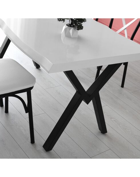 Table de salle à manger Efor blanche - 140x75x80 cm