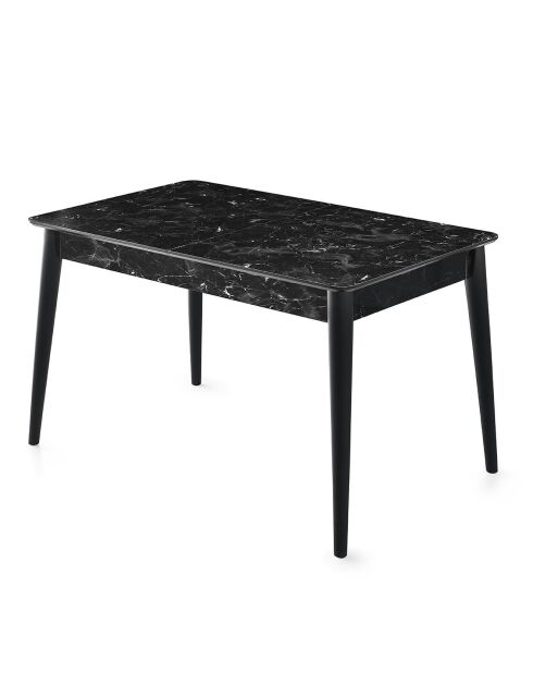 Table de salle à manger Lotus anthracite - 130x75x80 cm