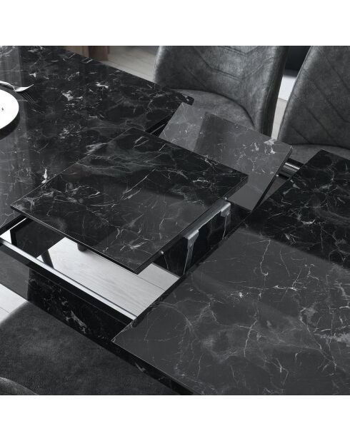 Table de salle à manger Lotus anthracite - 130x75x80 cm