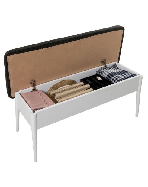 Ensemble Table + 2 Chaises + 2 Bancs Vina 1053 blanc/anthracite