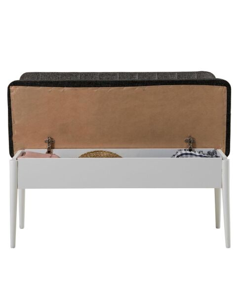 Ensemble Table + 2 Chaises + 2 Bancs Vina 1053 blanc/anthracite
