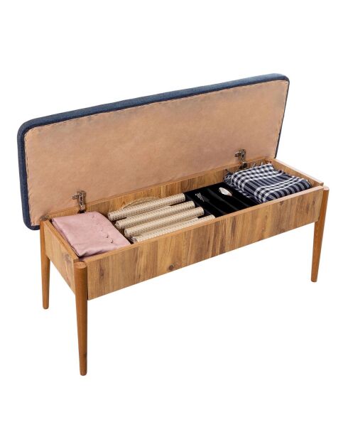 Ensemble Table + 2 Chaises + 2 Bancs Vina 1048 beige/bleu foncé