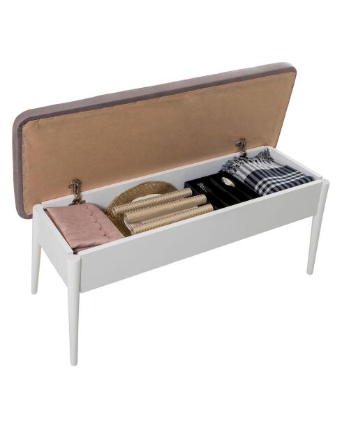 Ensemble Table + 2 Chaises + 2 Bancs Vina 0701 blanche