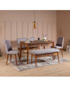 Ensemble Table + 2 Chaises + 2 Bancs Vina 0701 beige