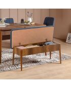 Ensemble table + 2 chaises + 2 bancs vina 1048 beige/bleu foncé