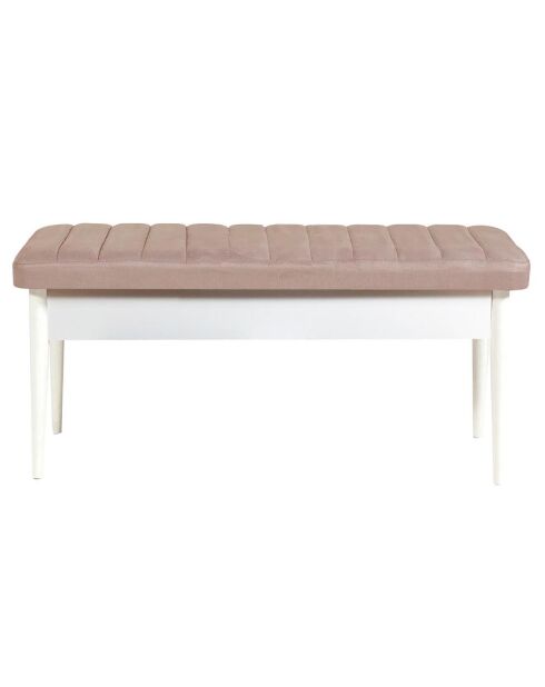 Ensemble Table + 2 Chaises + 2 Bancs Vina blanc/gris