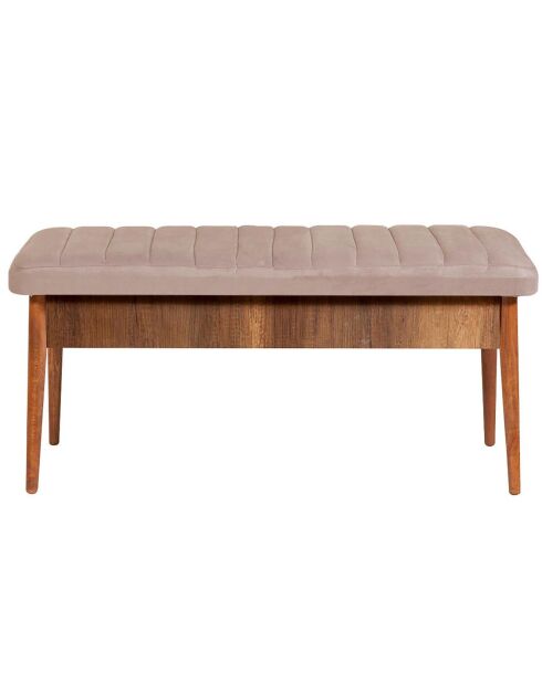 Ensemble Table + 2 Chaises + 2 Bancs Vina beige/gris