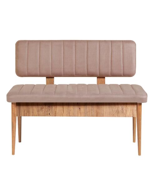 Ensemble Table + 2 Chaises + 2 Bancs Vina beige/gris