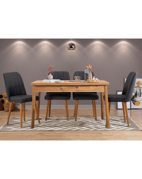 Ensemble Table + 4 Chaises Costa 1053 beige/anthracite