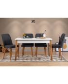 Ensemble Table + 4 Chaises Costa 1053 beige/blanc/anthracite