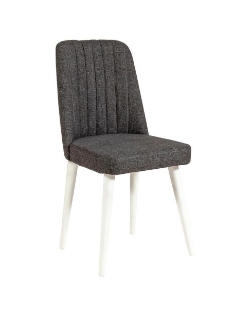 Set tafel + 4 stoelen Costa 1053 wit/antraciet