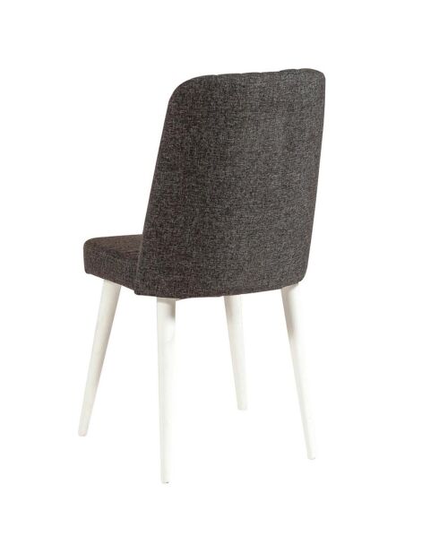 Set tafel + 4 stoelen Costa 1053 wit/antraciet