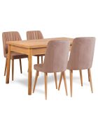 Ensemble Table + 4 Chaises Santiago 0900 beige/gris