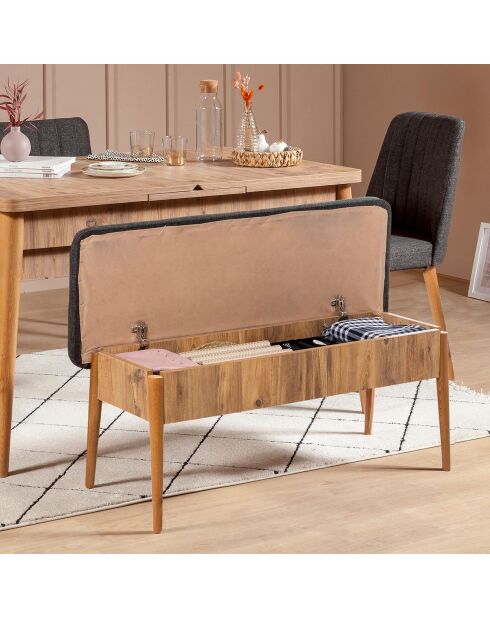 Ensemble Table + 2 Chaises + 1 Banc Vina 1053 beige/anthracite