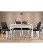 Ensemble Table + 4 Chaises Santiago 1053 blanc/anthracite