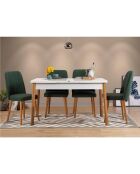 Ensemble Table + 4 Chaises Santiago 1070 beige/blanc/vert