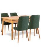 Ensemble Table + 4 Chaises Santiago 1070 beige/vert