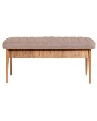 Ensemble Table + 2 Chaises + 1 Banc Vina beige/gris