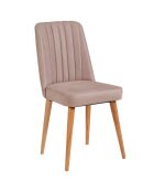 Ensemble Table + 2 Chaises + 1 Banc Vina beige/gris