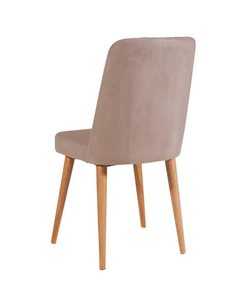 Ensemble Table + 2 Chaises + 1 Banc Vina beige/gris