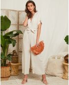 Combinaison 100% Lin Pauline beige