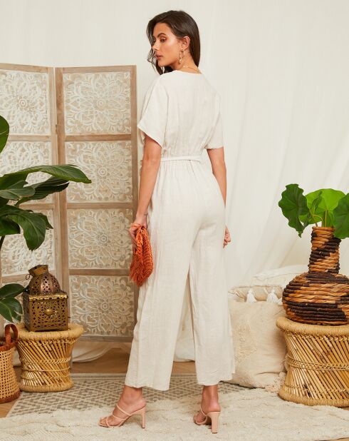 Combinaison 100% Lin Pauline beige