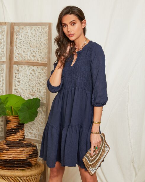 Robe 100% Lin Diane marine