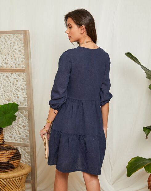 Robe 100% Lin Diane marine