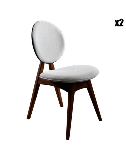 2 sillas Touch marrón/crema - 54x93x55 cm