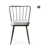2 Chaises Yildiz blanches - 43x82x42 cm