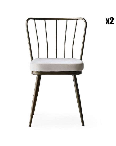 2 Chaises Yildiz blanches - 43x82x42 cm